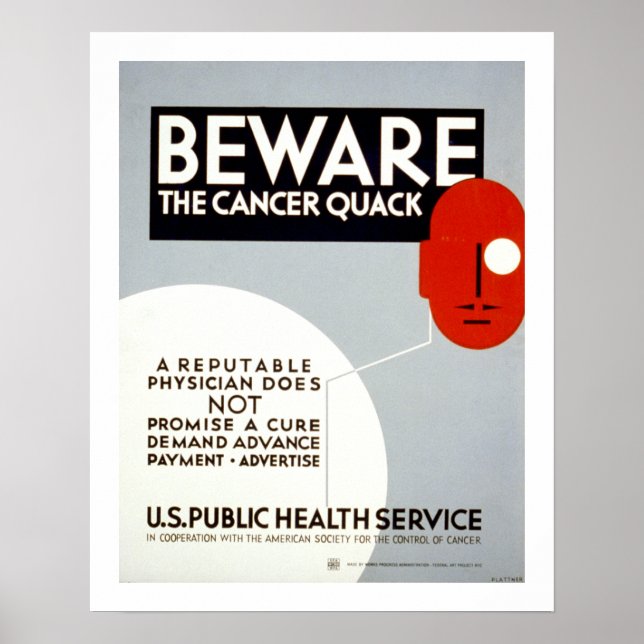 Beware The Cancer Quack (canvas) Poster (Front)