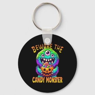Beware The Candy Monster' Cute Halloween Monster Key Ring
