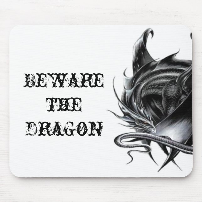 Beware the Dragon Mousepad (Front)