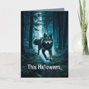 Beware the Full Moon Halloween Card