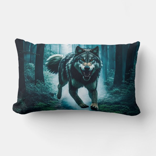 Beware the Full Moon Lumbar Pillow (Front)