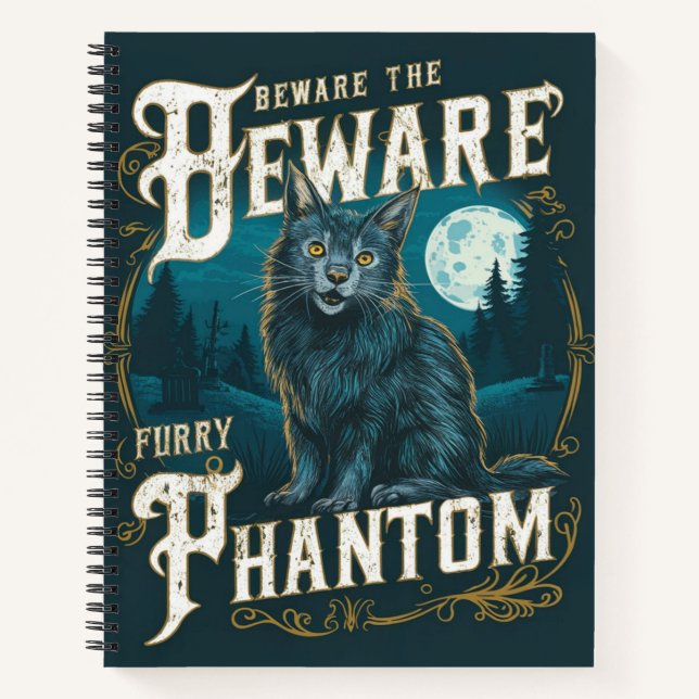 Beware the Furry Ghost: A Halloween Tale Notebook (Front)