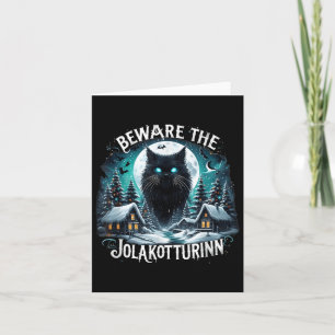 Beware The Jolakotturinn Yule Cat Icelandic Christ Card