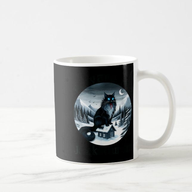 Beware The Jolakotturinn Yule Cat Icelandic Christ Coffee Mug (Right)