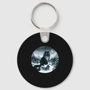 Beware The Jolakotturinn Yule Cat Icelandic Christ Key Ring