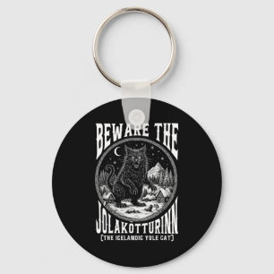 Beware The Jolakotturinn Yule Cat Icelandic Christ Key Ring