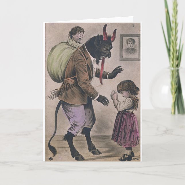 Beware the Krampus traditional Holiday card (Front)