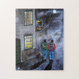 Beware the Moon Painting by Alfred Fox Jigsaw Puzzle