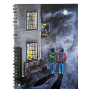 Beware the Moon Painting by Alfred Fox Notebook
