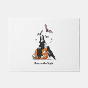 Beware the Night Spooky Nun Doormat