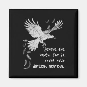 Beware The Raven Halloween Costume Trick Or Treat Magnet