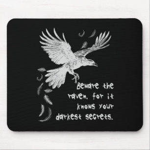 Beware The Raven Halloween Costume Trick Or Treat Mouse Pad