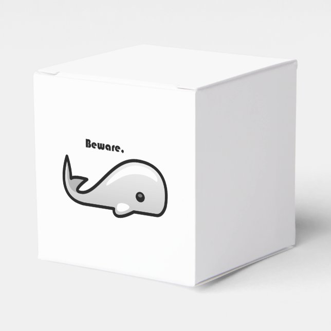 Beware the White Whale Cartoon Favour Box (Front Side)