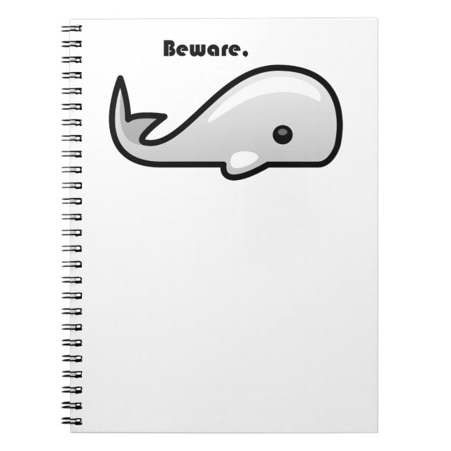 Beware the White Whale Cartoon Notebook (Front)