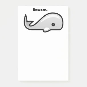 Beware the White Whale Cartoon Post-it Notes