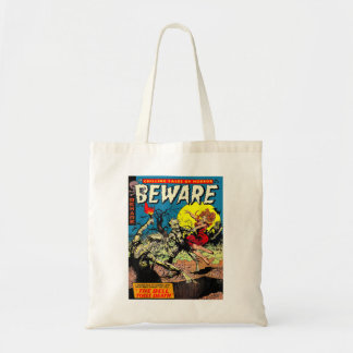 Beware Zombies - Vintage Horror Zombie Comic Book Tote Bag