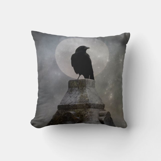 Bewitched Crow Cushion (Front)