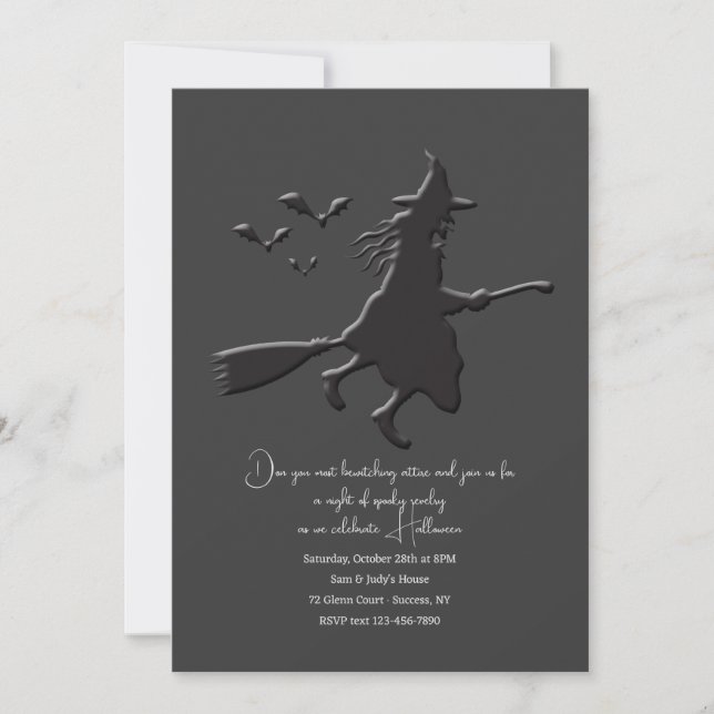Bewitched Halloween Party Invitation (Front)