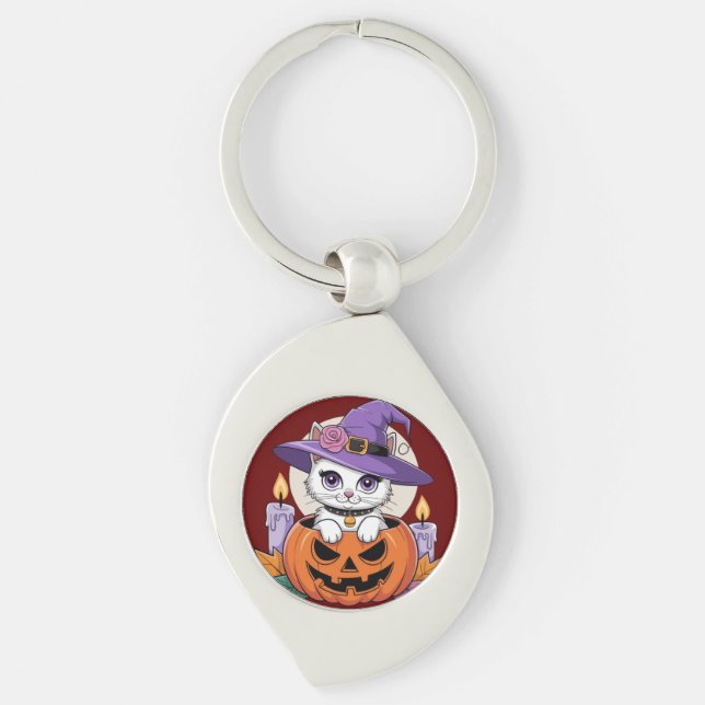 Bewitched Purr Key Ring (Front)