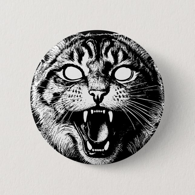 Bewitched Tabby 6 Cm Round Badge (Front)