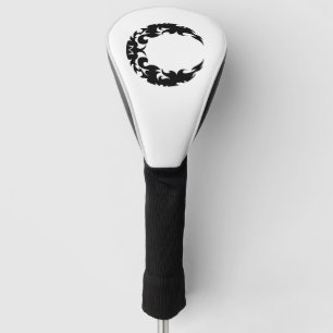 Bewitching Black an white Crescent Moon Silhouette Golf Head Cover