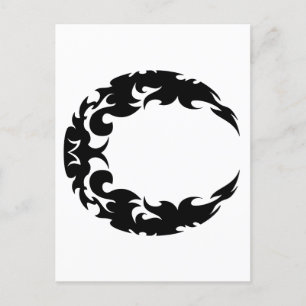Bewitching Black Crescent Moon Silhouette Postcard