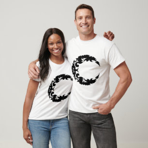 Bewitching Black Crescent Moon Silhouette T-Shirt