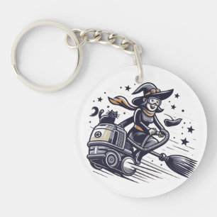 Bewitching Boost: A High-Speed Halloween Haunt! Key Ring
