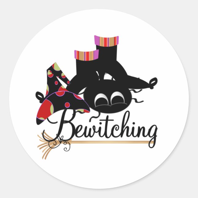 Bewitching Classic Round Sticker (Front)