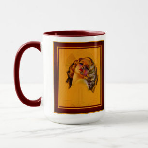 Bewitching Eyes Art Deco Portrait by Zoe Mozert Mug