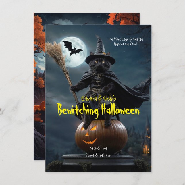 Bewitching Halloween Invitation (Front/Back)