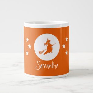 Bewitching Halloween Jumbo Mug, Orange Large Coffee Mug