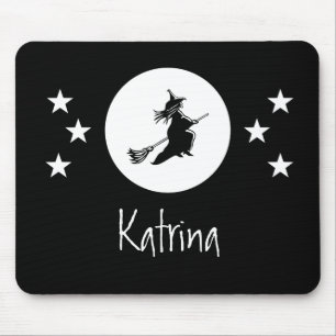 Bewitching Halloween Mousepad, Black Mouse Pad