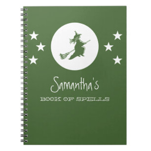 Bewitching Halloween Notebook, Green Notebook