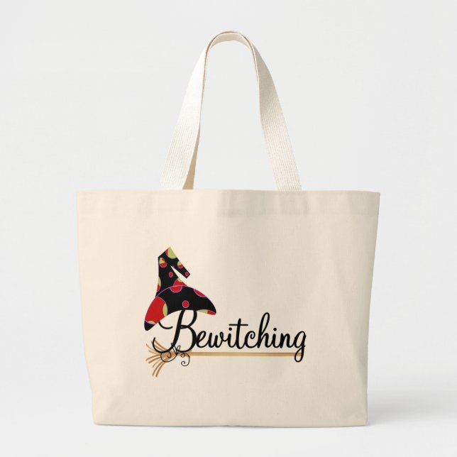 Bewitching Halloween Tshirts and Gifts Large Tote Bag (Front)