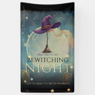 Bewitching Night Mystical  Halloween Party Banner