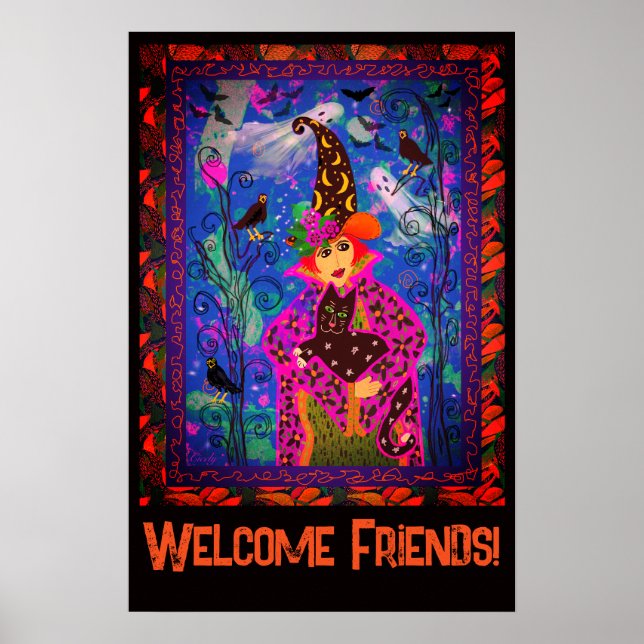 Bewitching Spooky  Halloween Party Décor  Poster (Front)