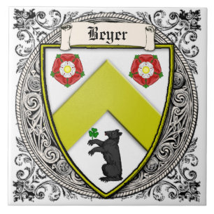 Beyer (Switzerland/Saxony) family arms Ceramic Tile