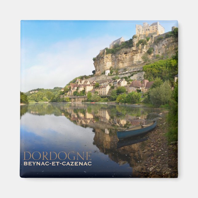 Beynac-et-Cazenac and Dordogne river text magnet (Front)