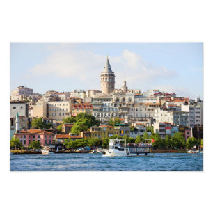 Beyoglu District and Galata Tower in Istanbul Photo Print