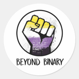 Beyond Binary Classic Round Sticker