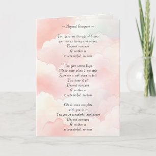 Beyond Compare Poem (written by me) Card