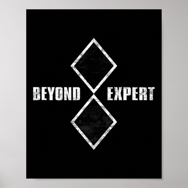 Beyond Expert Adventure Mountain Biking Snowboardi Poster (Front)