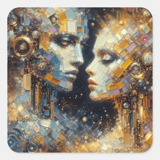 Beyond Feeling - Futurist Series Art Collection Square Sticker (Front)