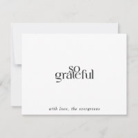 Beyond Grateful Minimalist Modern Thank You Card