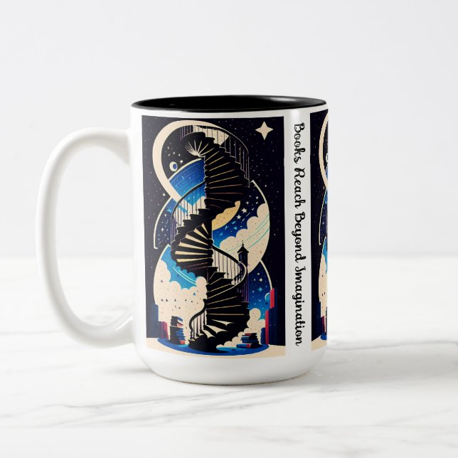 Beyond Imagination Quote Two-Tone Coffee Mug (Left)