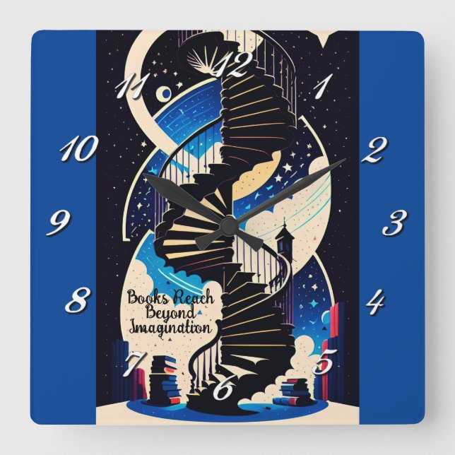 Beyond Imagination Square Wall Clock (Front)