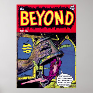 Beyond Monster Hand & Lady Horror Vintage Comics Poster