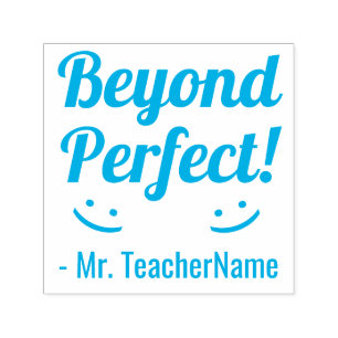 "Beyond Perfect!" Grading Rubber Stamp