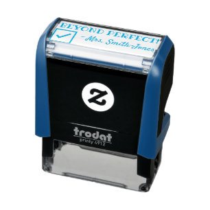 "BEYOND PERFECT!" Marking Rubber Stamp